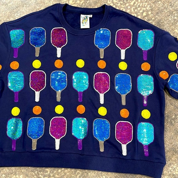 PICKLE BALL NWOT SWEATSHIRT VERY FLASHY SIZE M - Picture 2 of 13